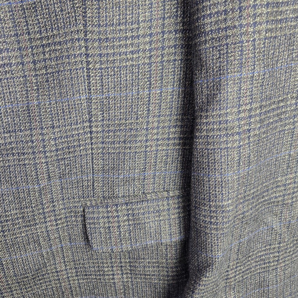 Gianfranco Ruffini Lambswool Sport Coat Blazer 48R Glen Plaid Academia Old Money - Picture 4 of 11